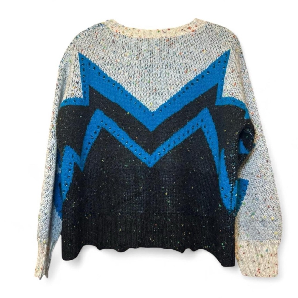 NEW Wildfox Retro Indie Boho Distressed Speckled Knit Ugly Sweater — SMALL